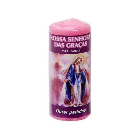 Candela Pilar 4,8x12cm Nossa Senhora Das Graças